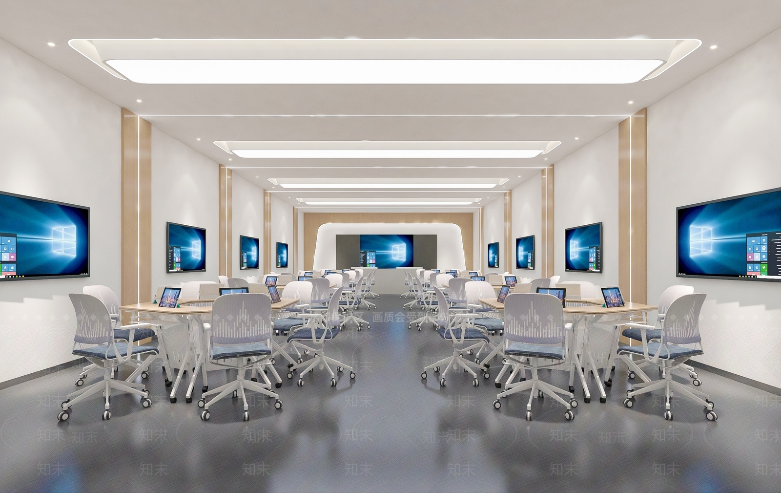 现代多媒体教室SU模型下载【ID:1121423334】