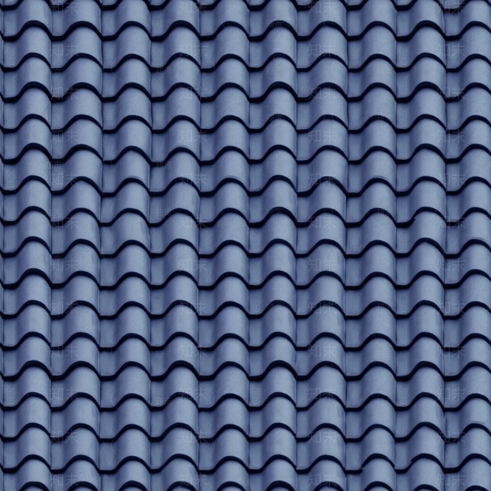 蓝色屋顶瓦片无缝贴图下载【ID:1195365834】