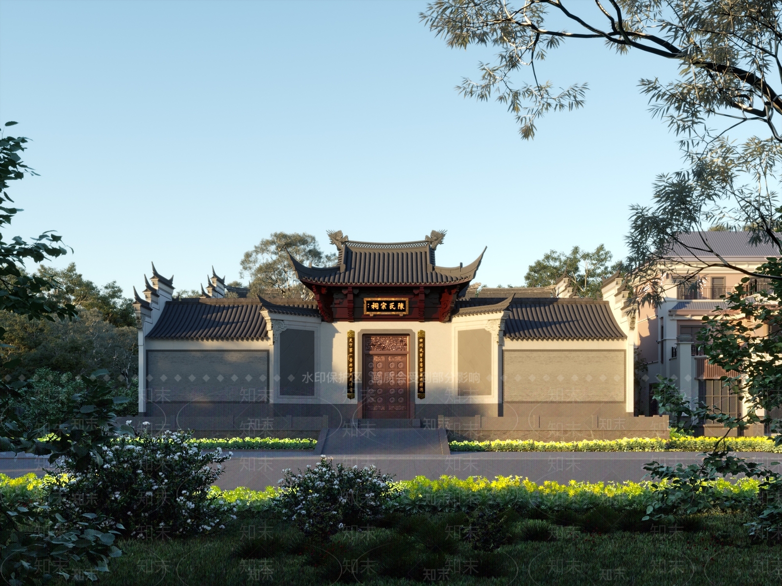 中式祠堂3D模型下载【ID:1121440353】