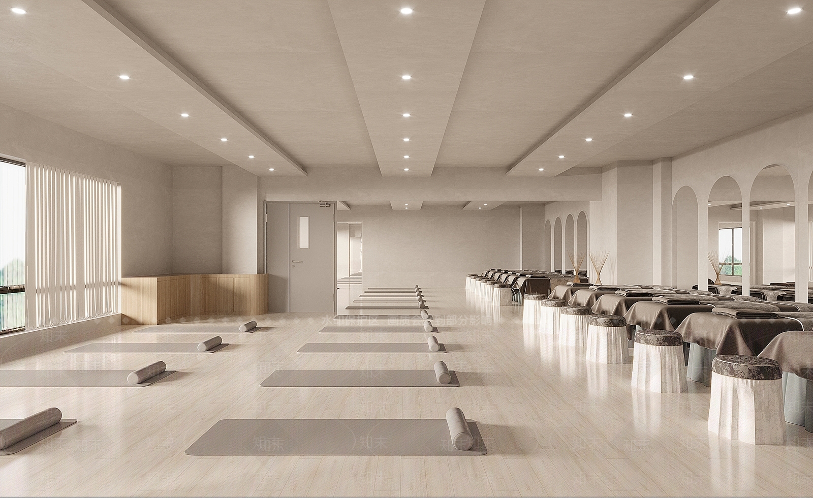 现代瑜伽室3D模型下载【ID:1121440432】