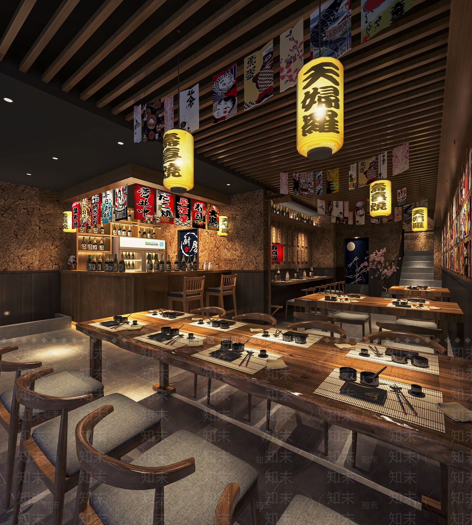 日式料理店SU模型下载【ID:1121444369】