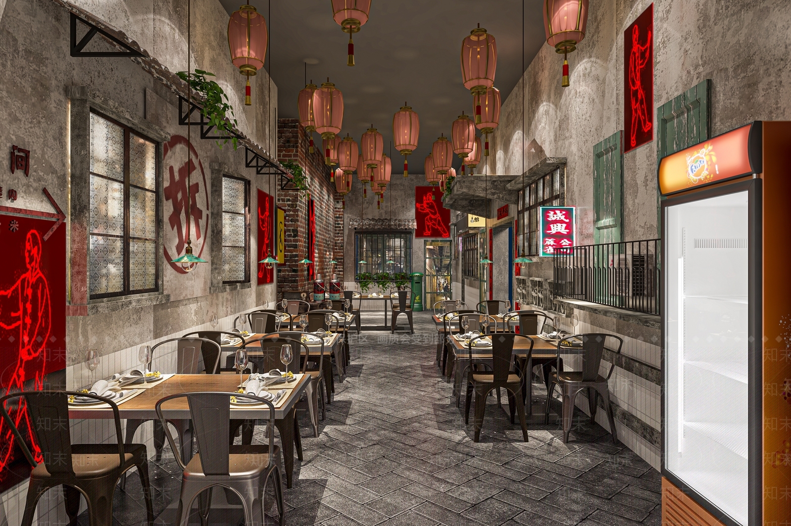现代烧烤店SU模型下载【ID:1121444879】