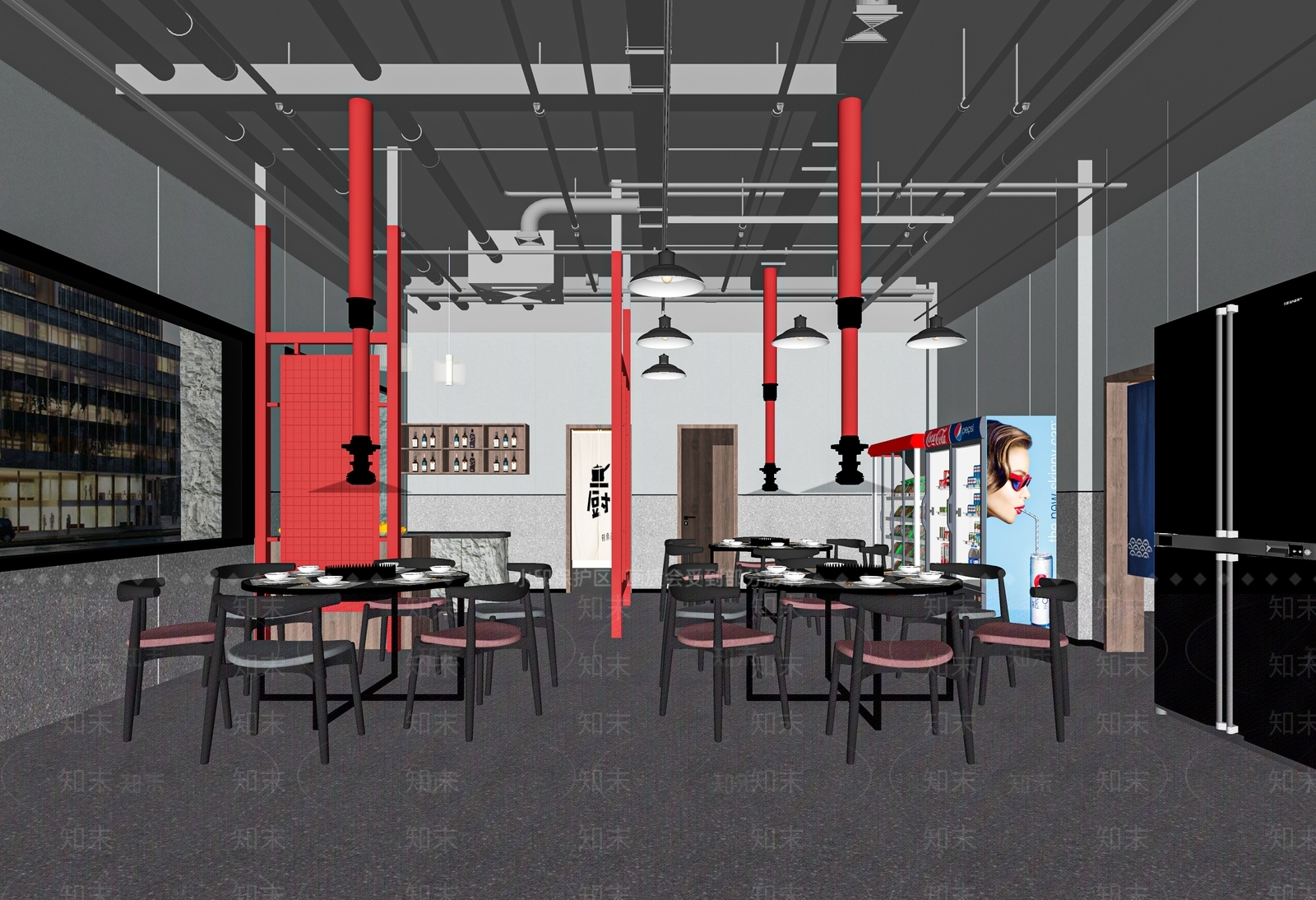 现代烤肉店SU模型下载【ID:1121444838】
