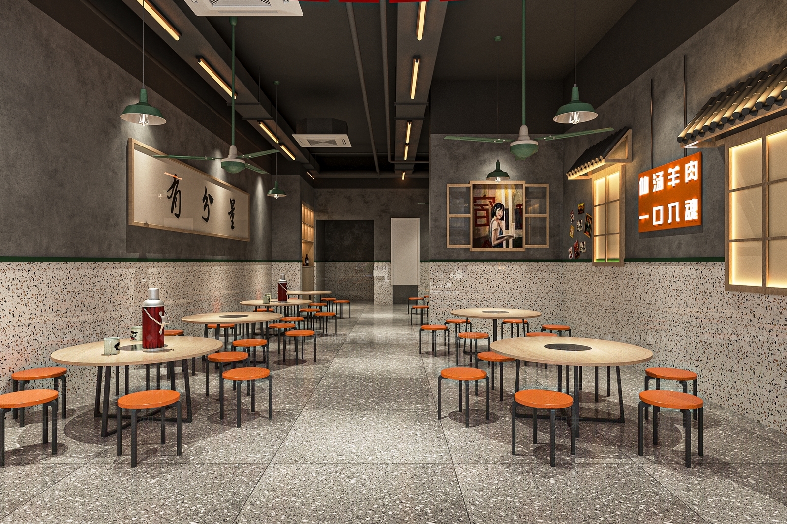 现代烧烤店SU模型下载【ID:1121454573】