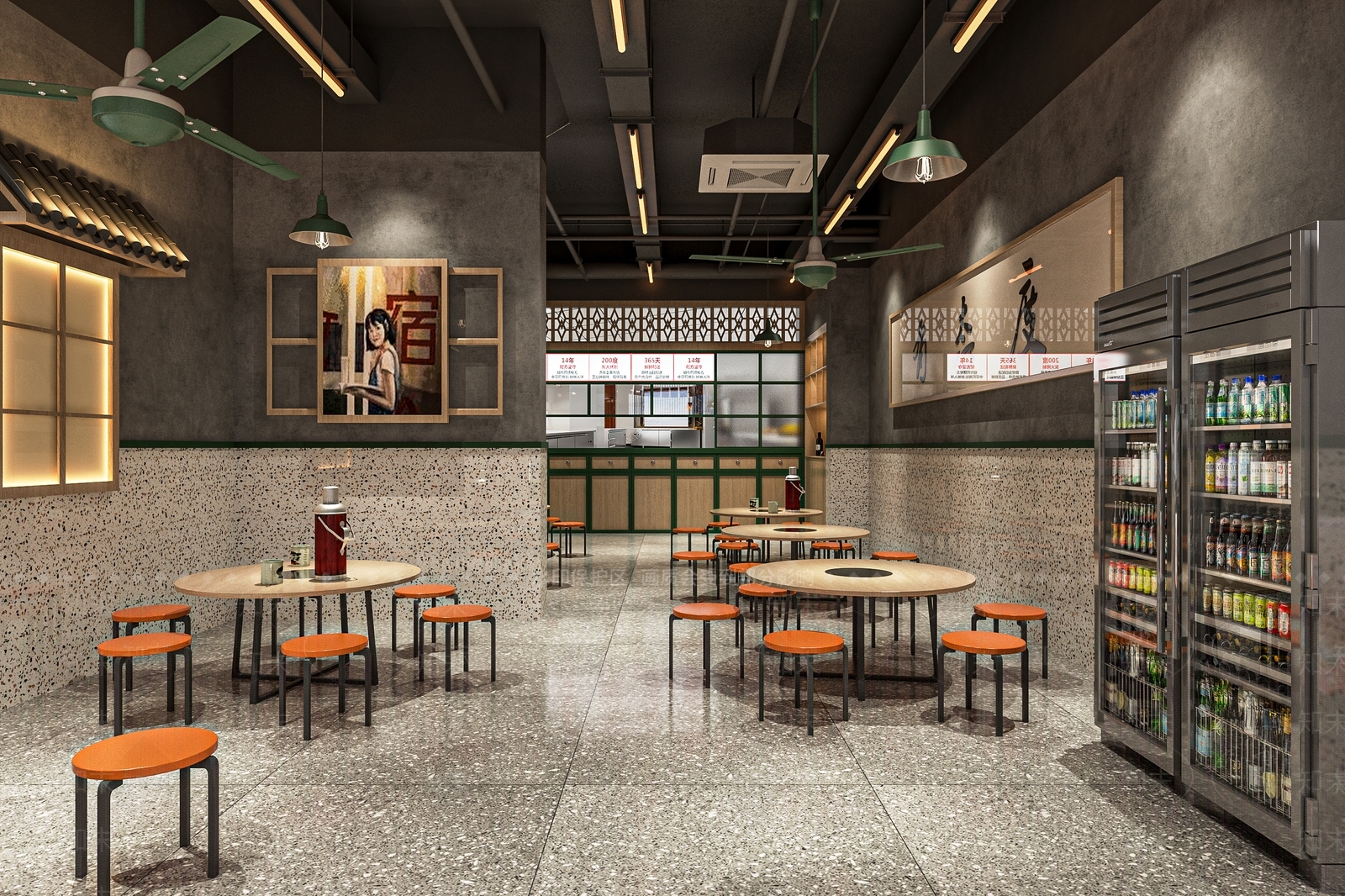 现代烧烤店SU模型下载【ID:1121454573】