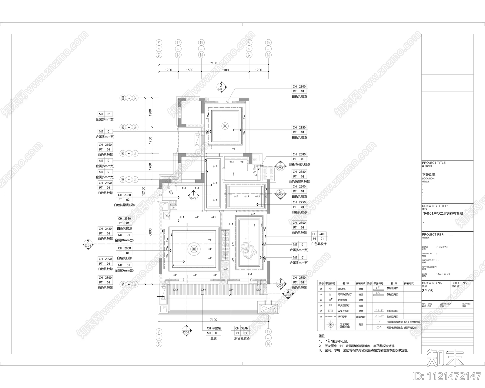 新中式住宅别墅装修施工图cad施工图下载【ID:1121472147】