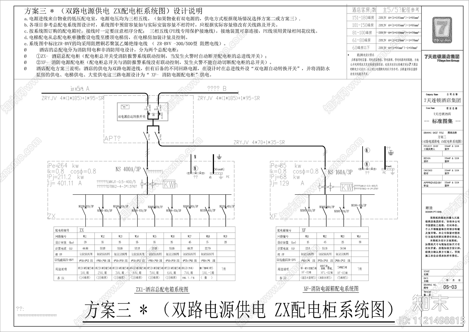 酒店电气工程设计施工图cad施工图下载【ID:1121498815】