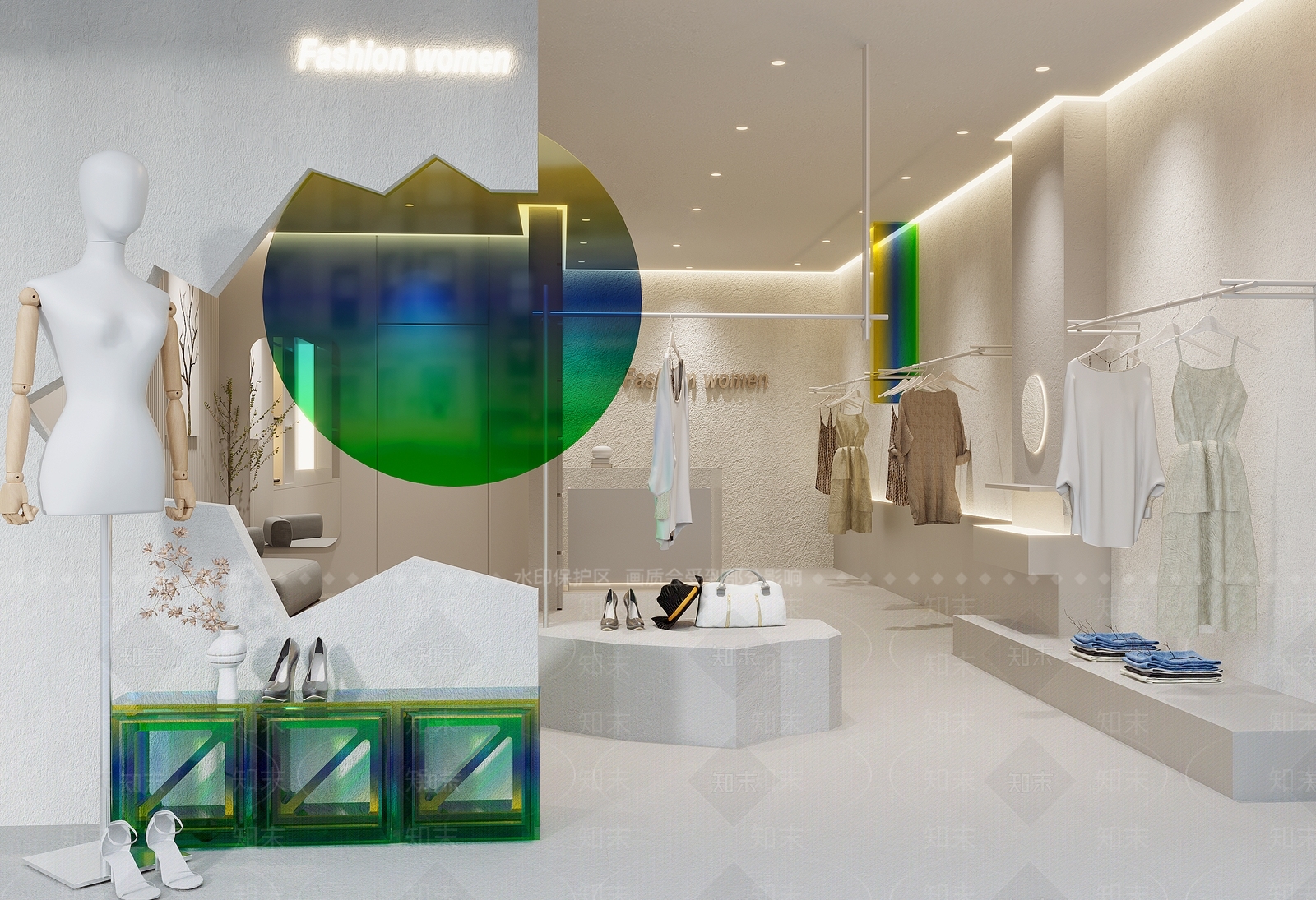侘寂服装店SU模型下载【ID:1121510462】_知末su模型网