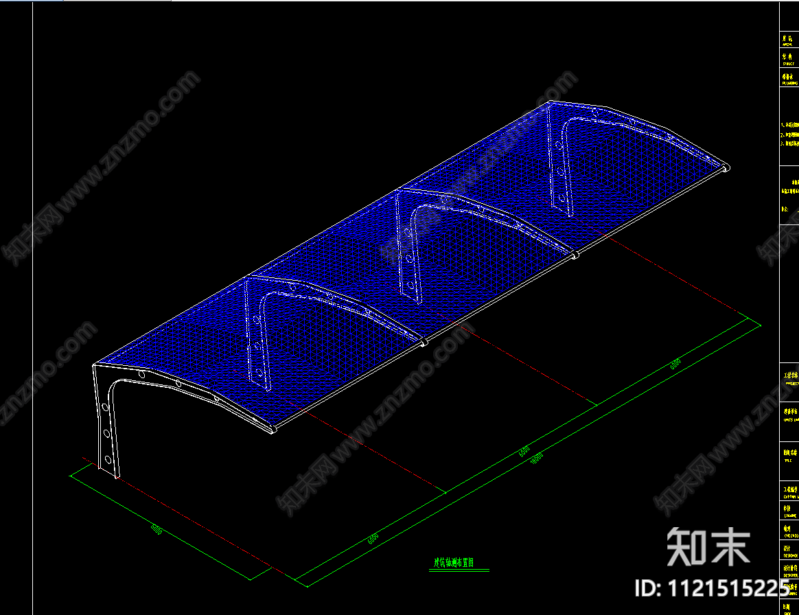 7字型车棚膜结构设计钢结构停车棚施工图下载【ID:1121515225】