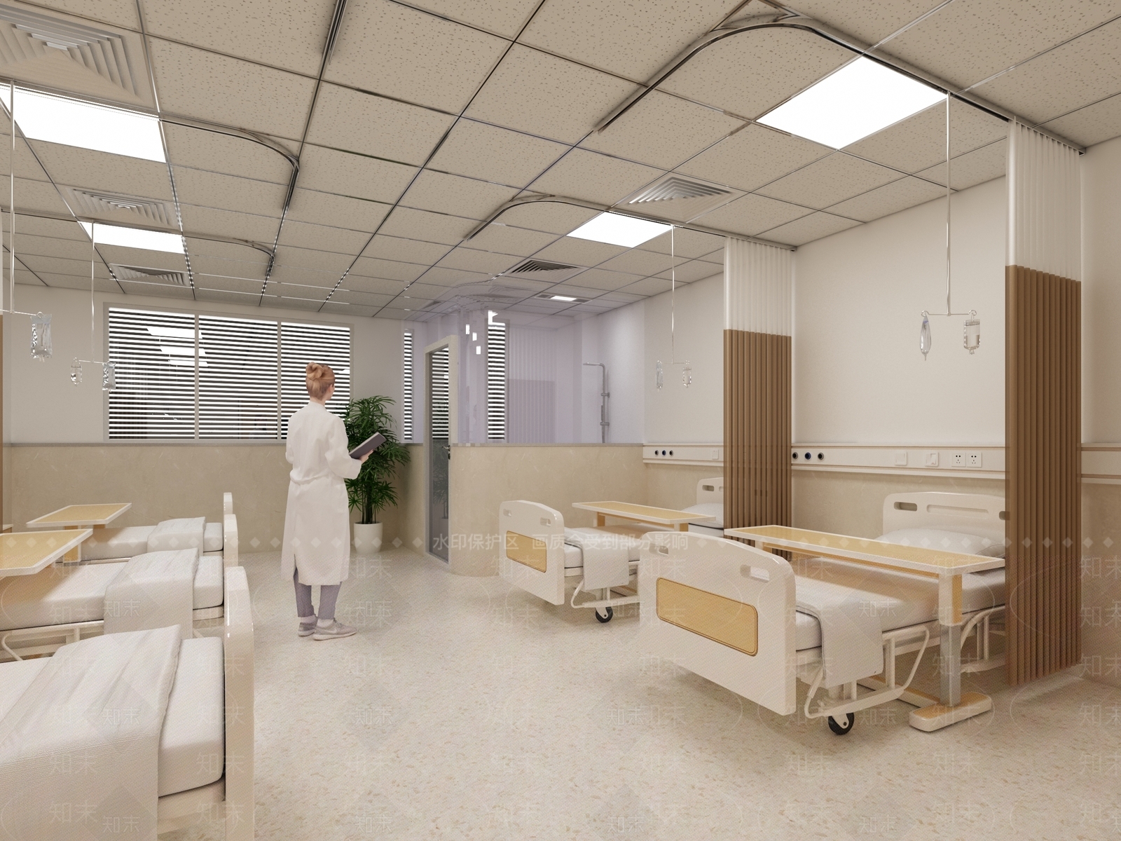 现代医院病房3D模型下载【ID:1121523629】