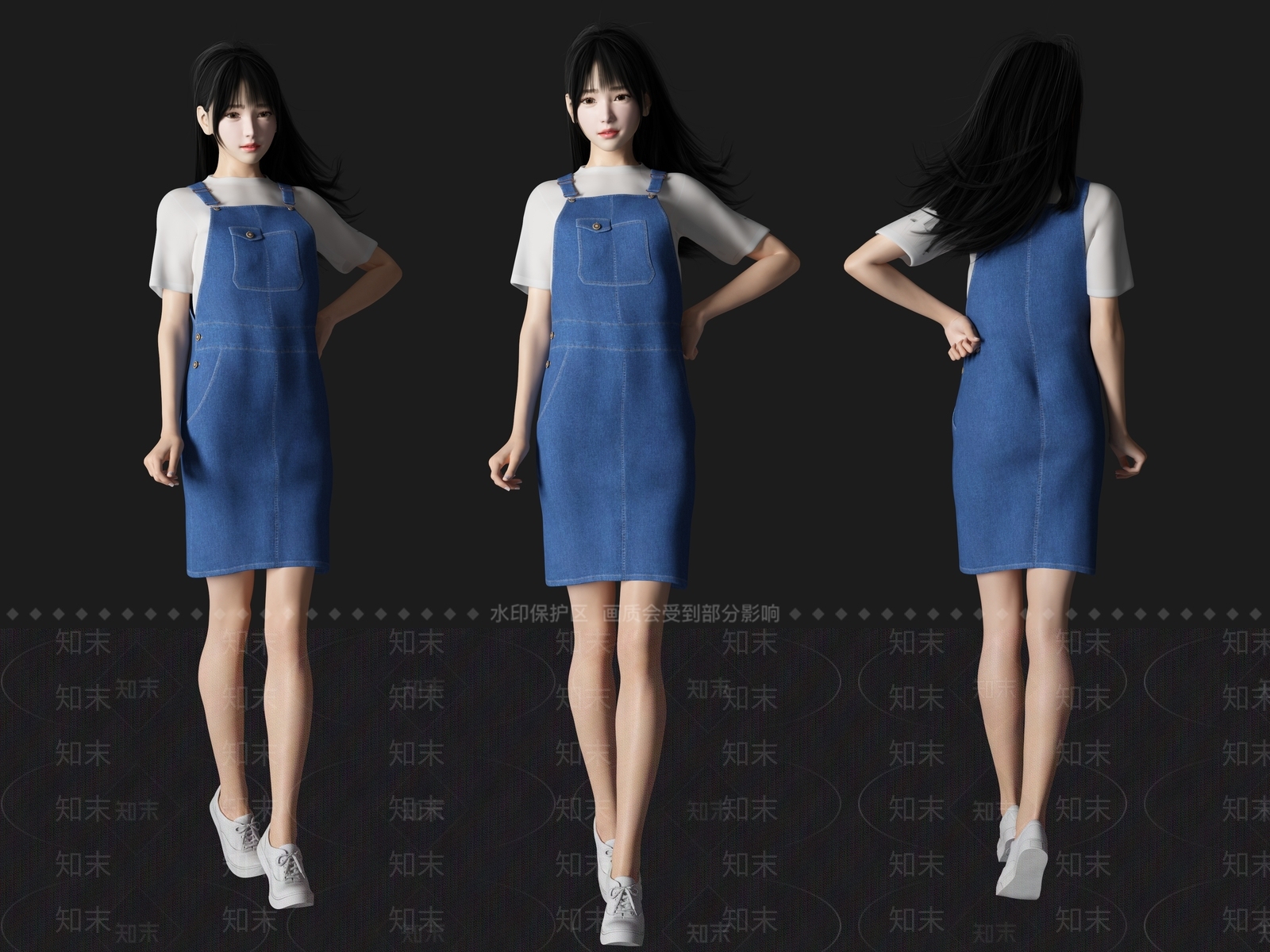美女人物SU模型下载【ID:1121539930】