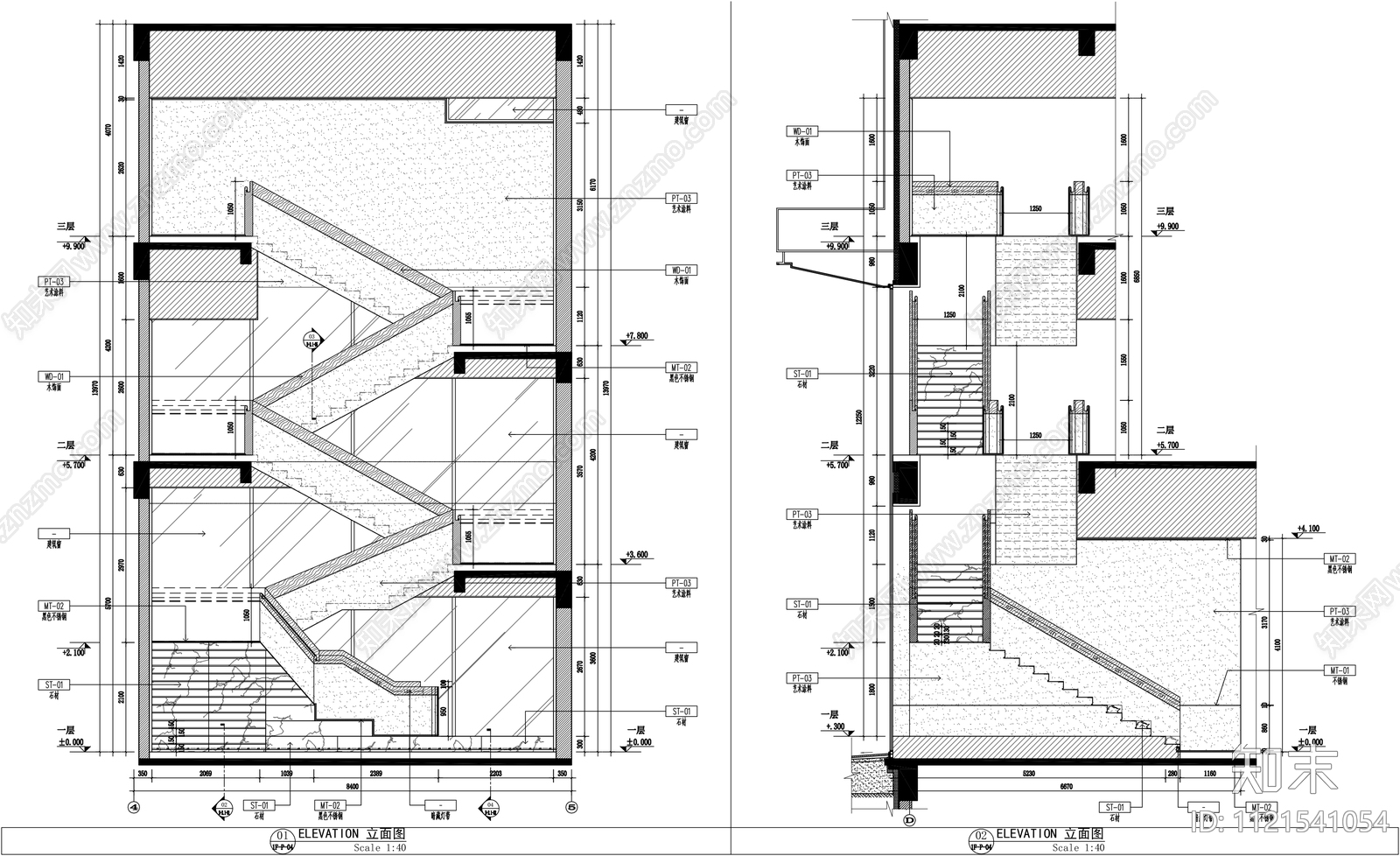 现代简约风售楼处设计施工图cad施工图下载【ID:1121541054】