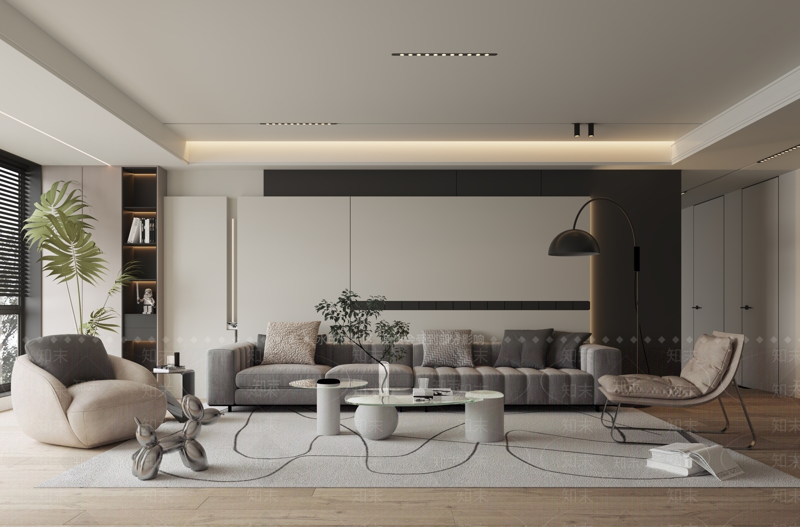 现代简约扶手椅3D模型下载【ID:1205545188】