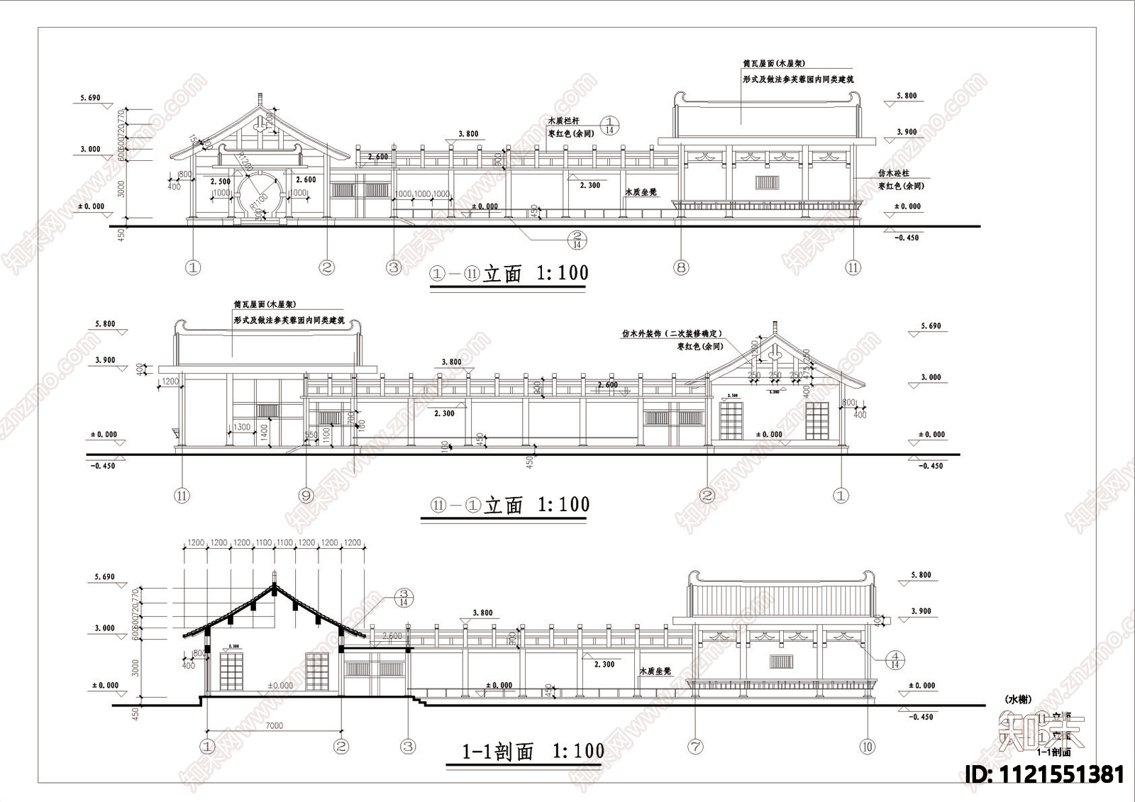 园林水榭建筑详图施工图施工图下载【ID:1121551381】