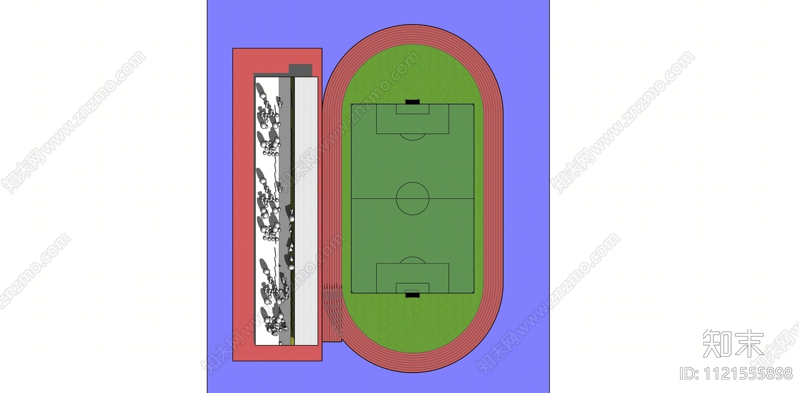 现代足球场SU模型下载【ID:1121555898】