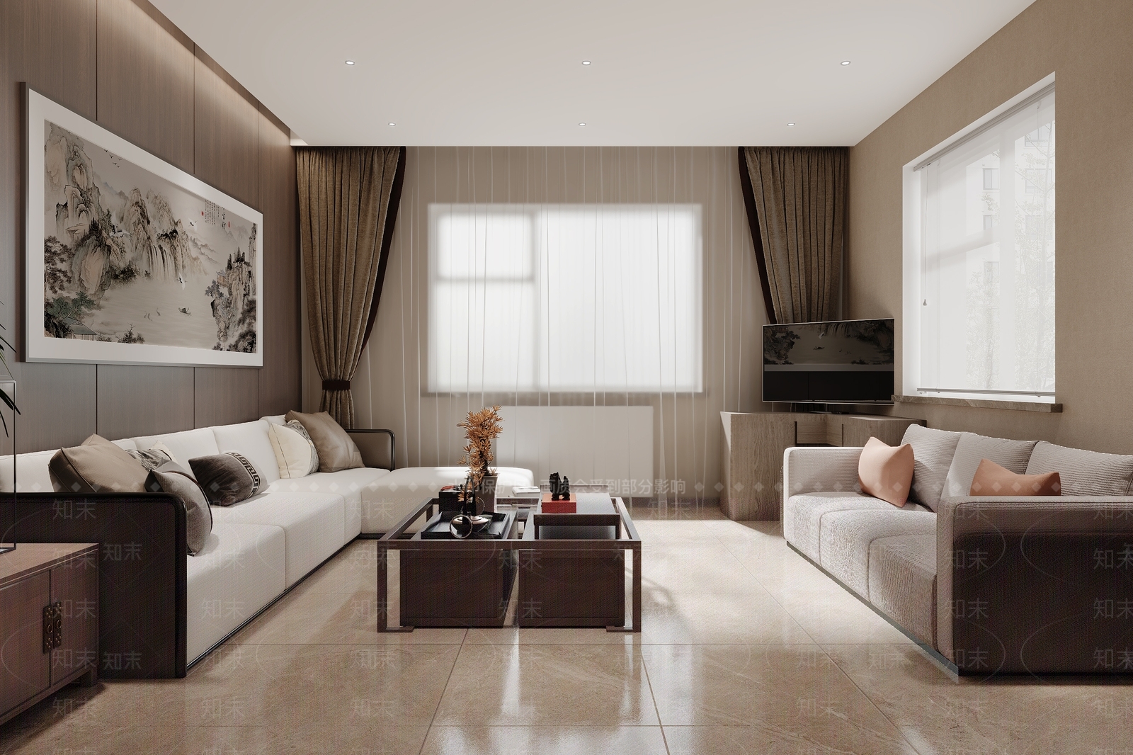 新中式单身公寓3D模型下载【ID:1121557846】