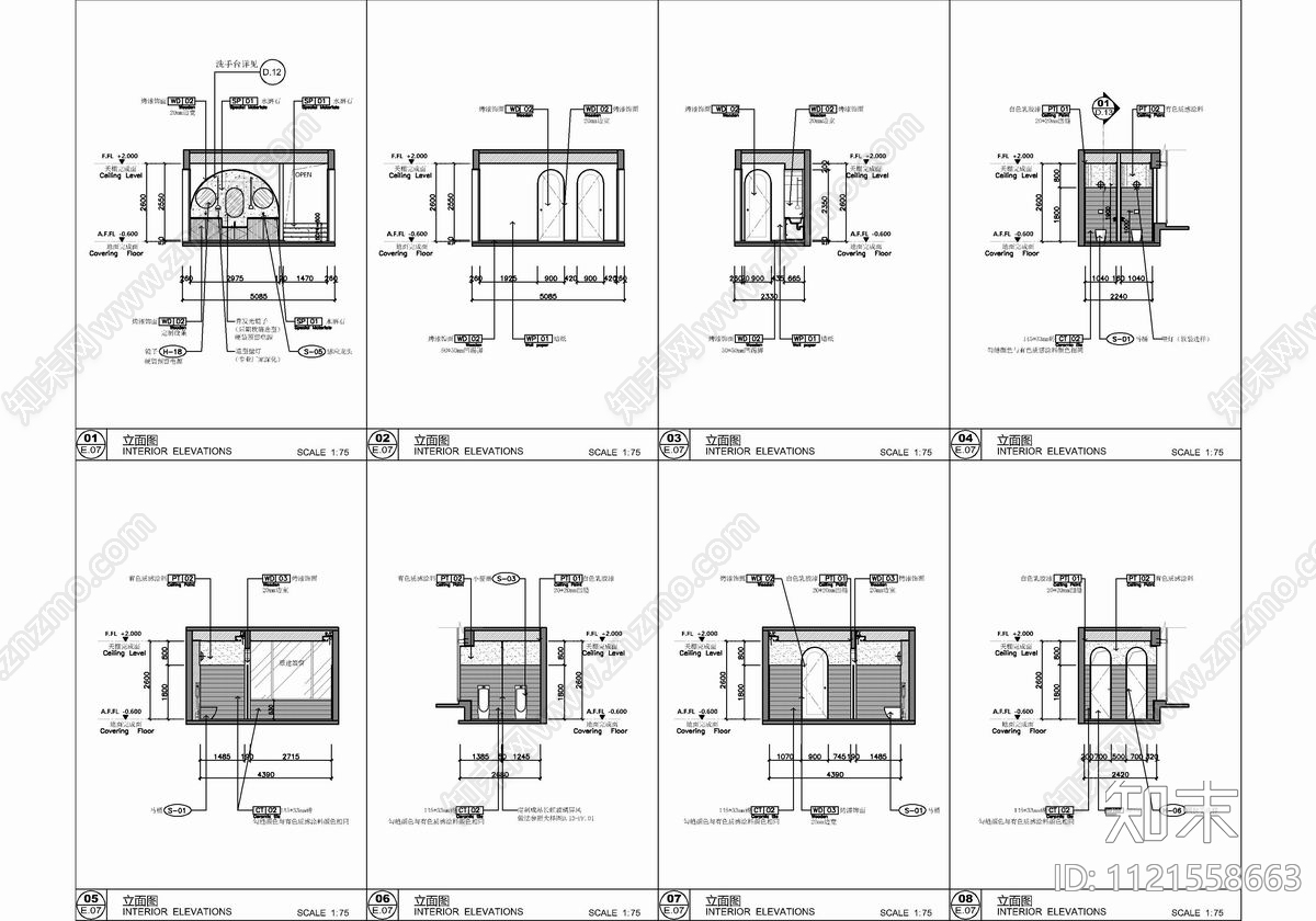 亲子主题CAD销售中心CAD施工图cad施工图下载【ID:1121558663】