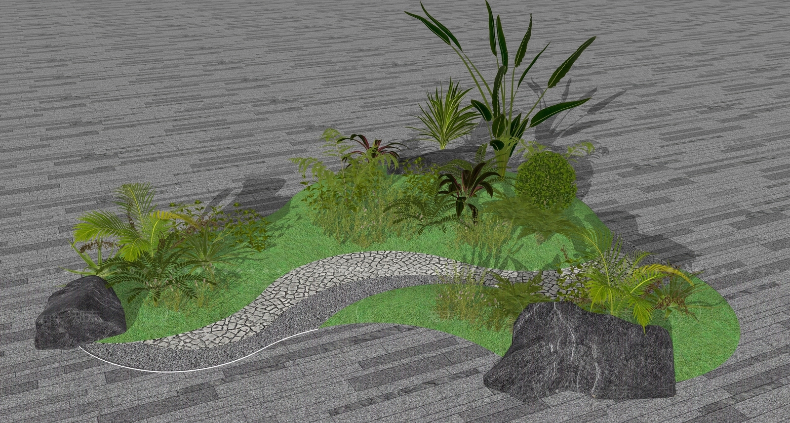 植物组合SU模型下载【ID:1121560891】