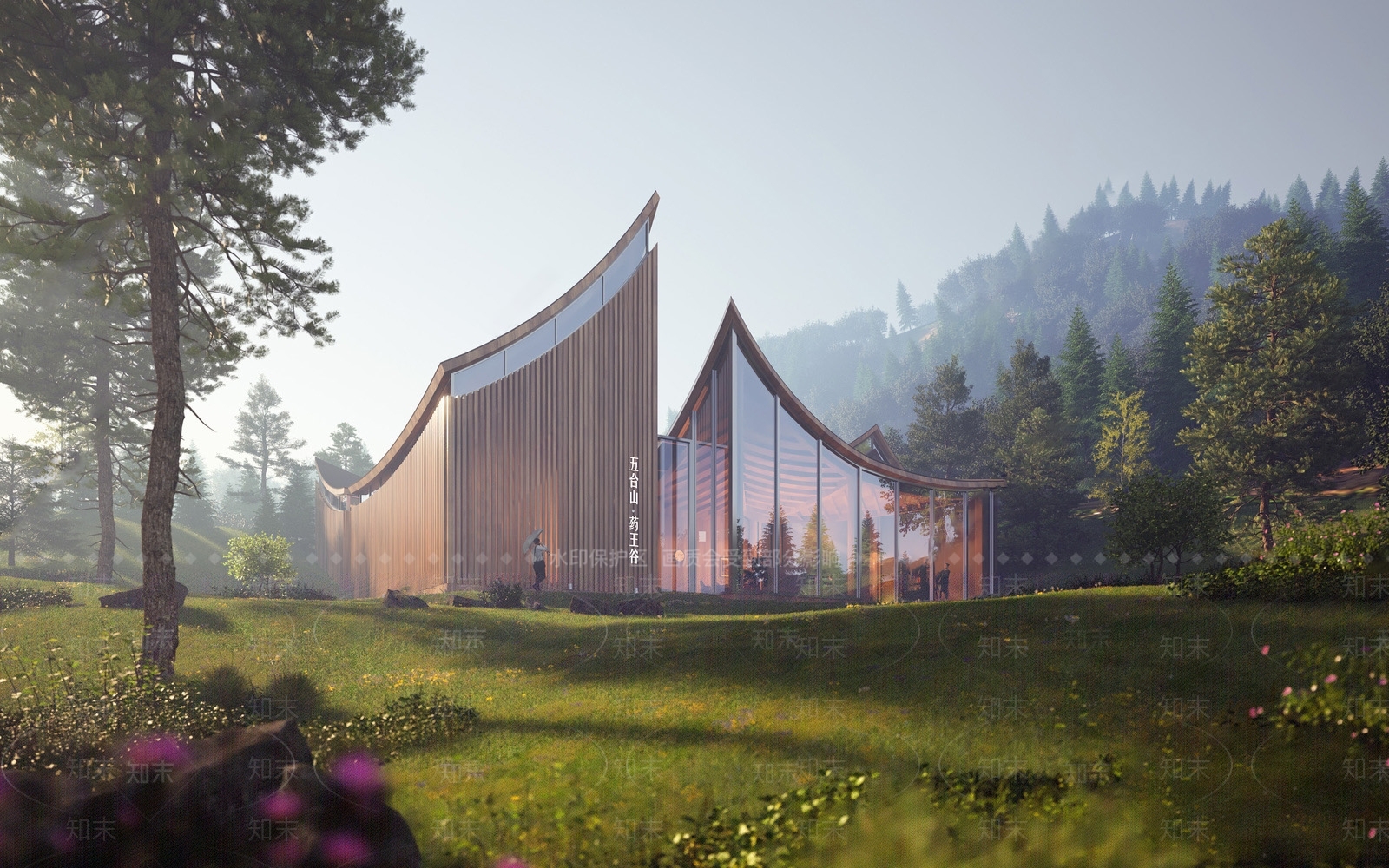 现代民宿建筑外观SU模型下载【ID:1121561312】