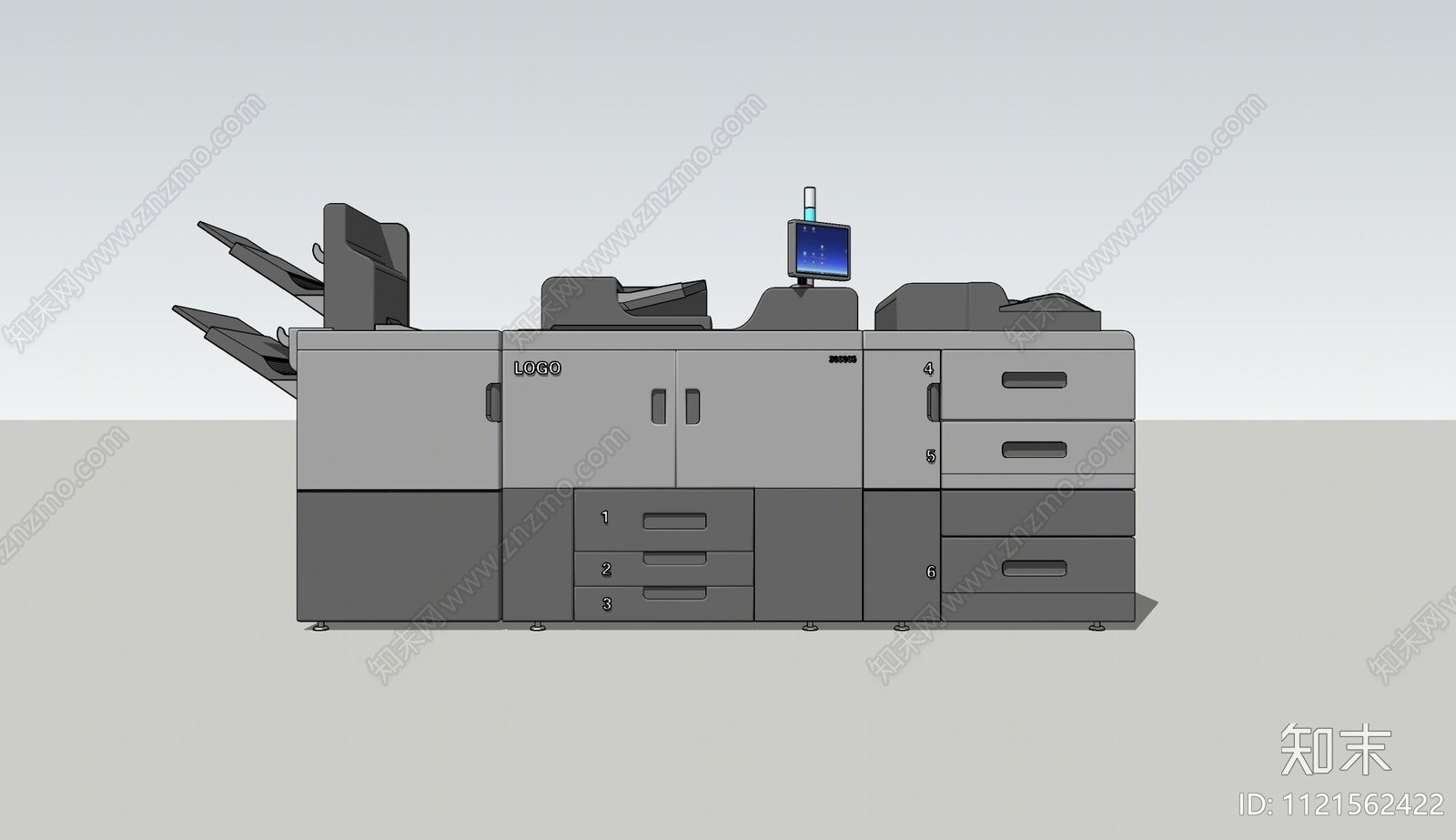 图文店打印机SU模型下载【ID:1121562422】