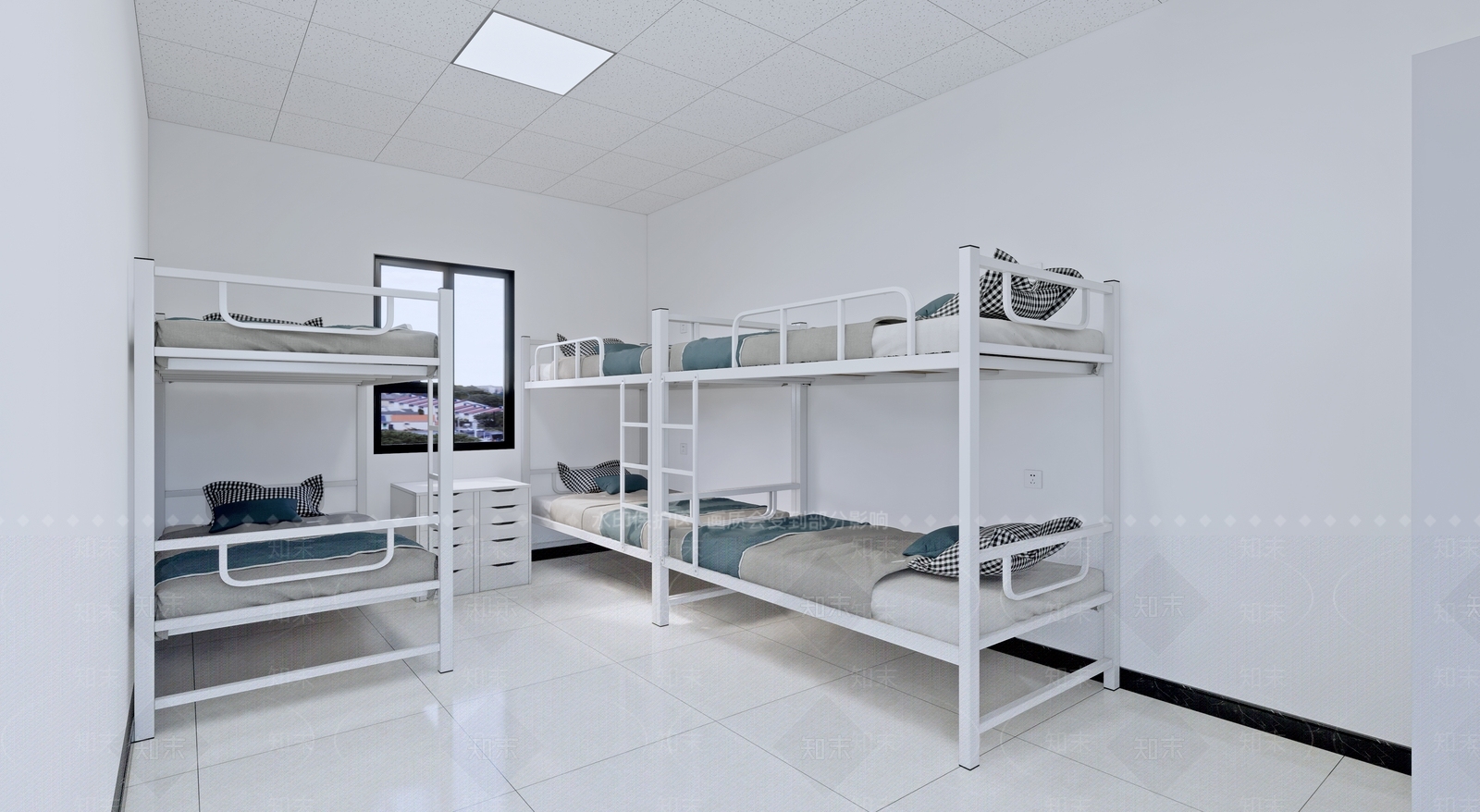 现代学校宿舍SU模型下载【ID:1121584527】