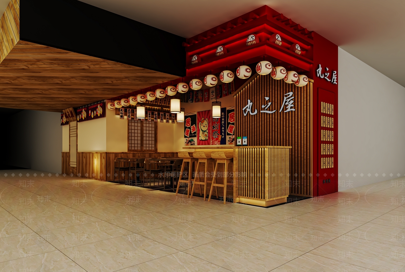 日式料理店SU模型下载【ID:1121588402】