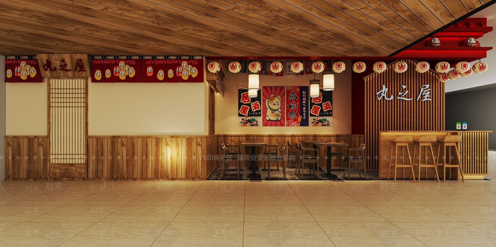 日式料理店SU模型下载【ID:1121588402】