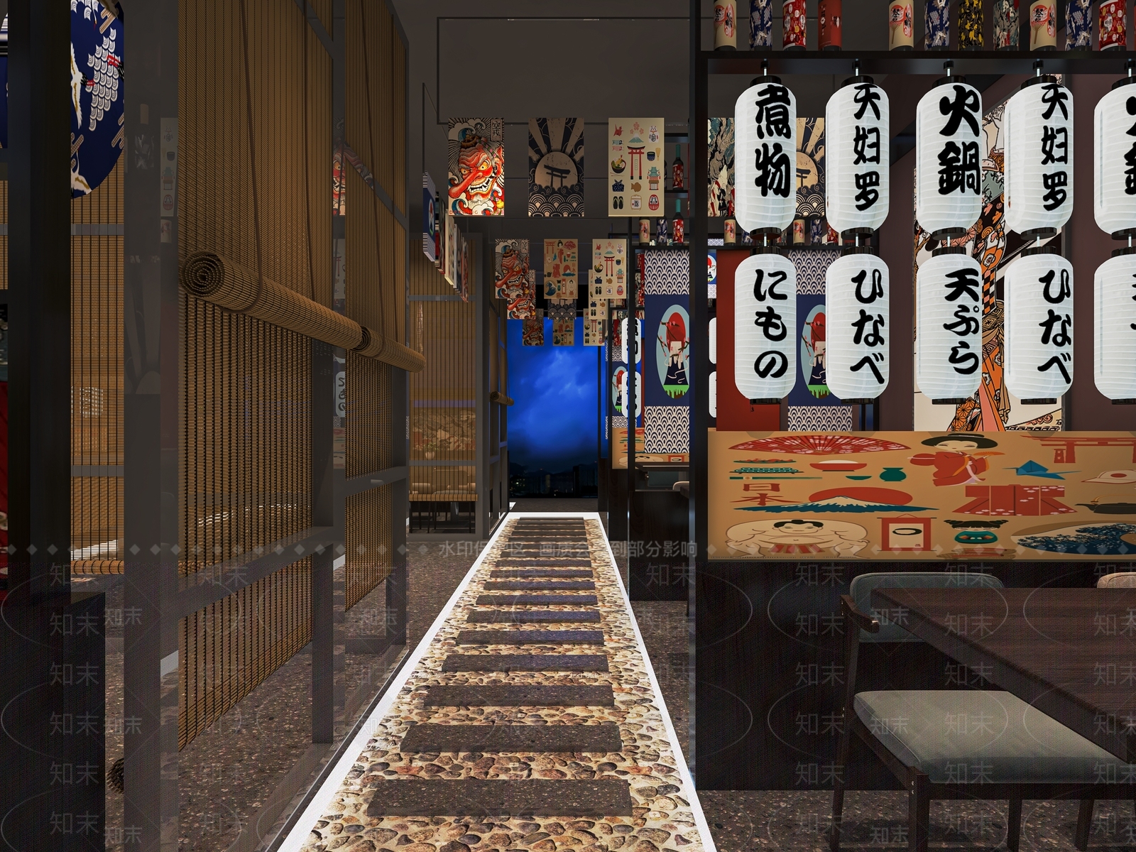 日式料理店SU模型下载【ID:1121587969】