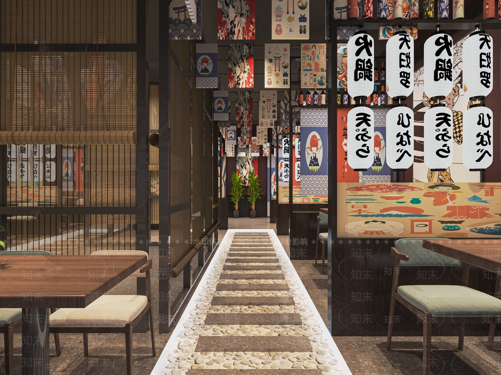 日式料理店SU模型下载【ID:1121587969】