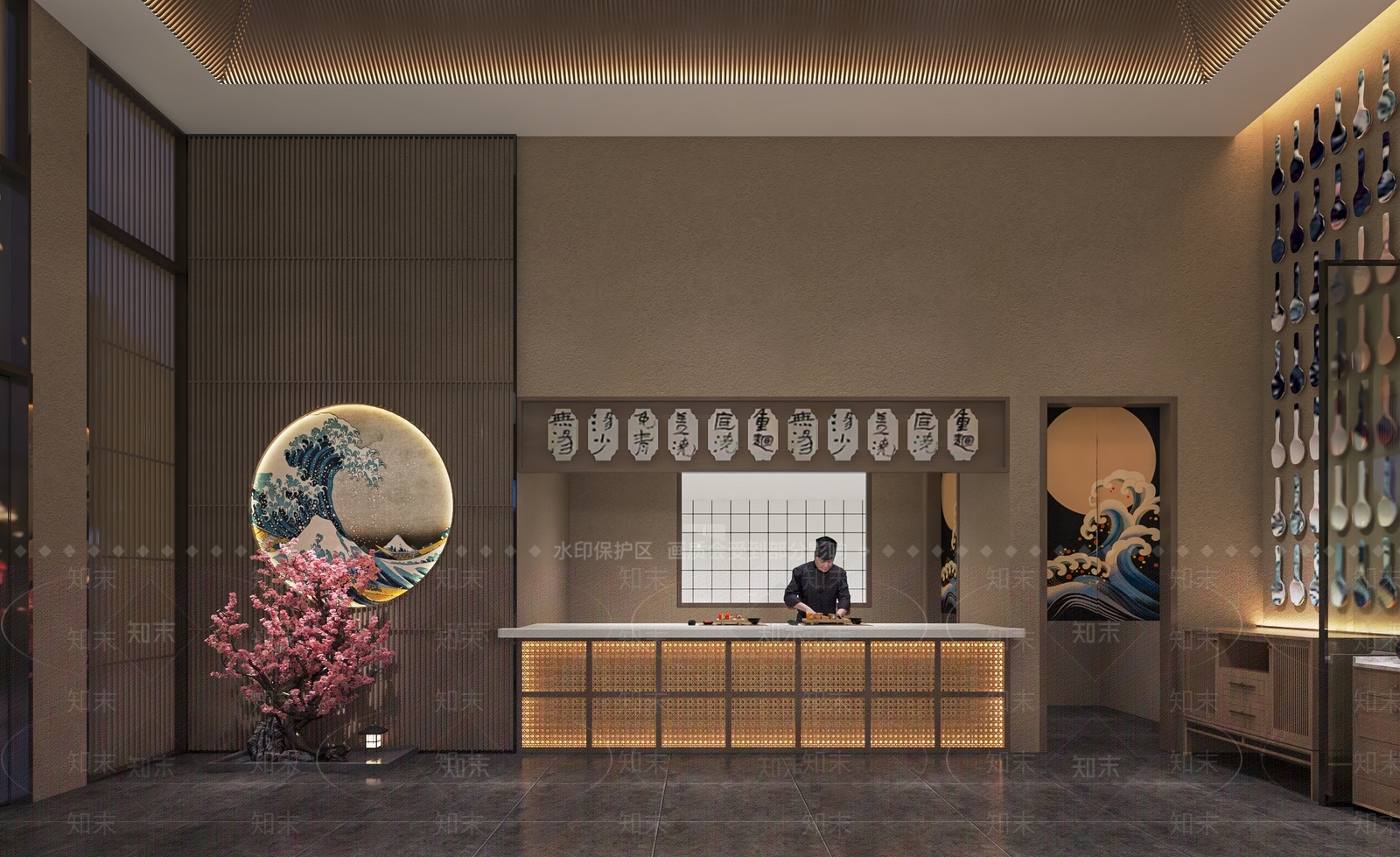 日式料理店SU模型下载【ID:1121589353】