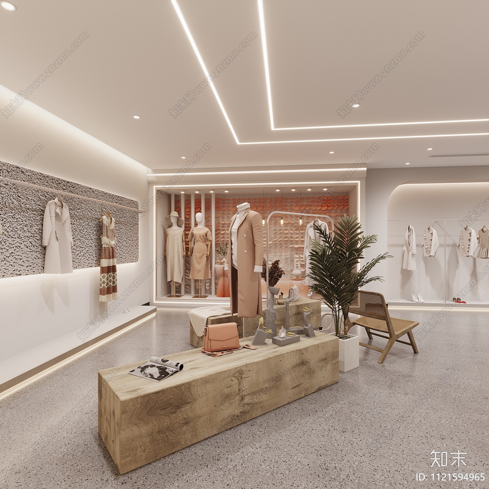 现代服装店3D模型下载【ID:1121594965】