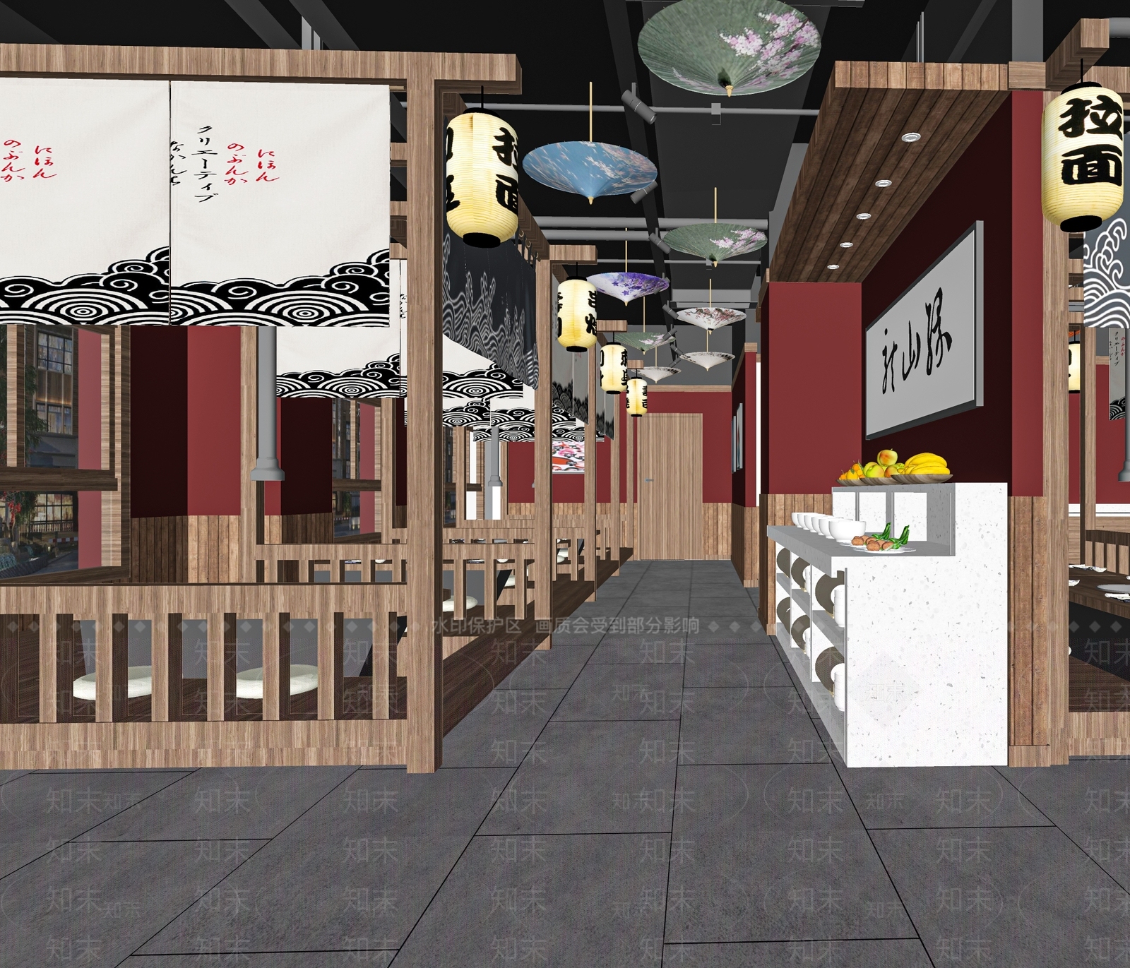 日式料理店SU模型下载【ID:1121595831】