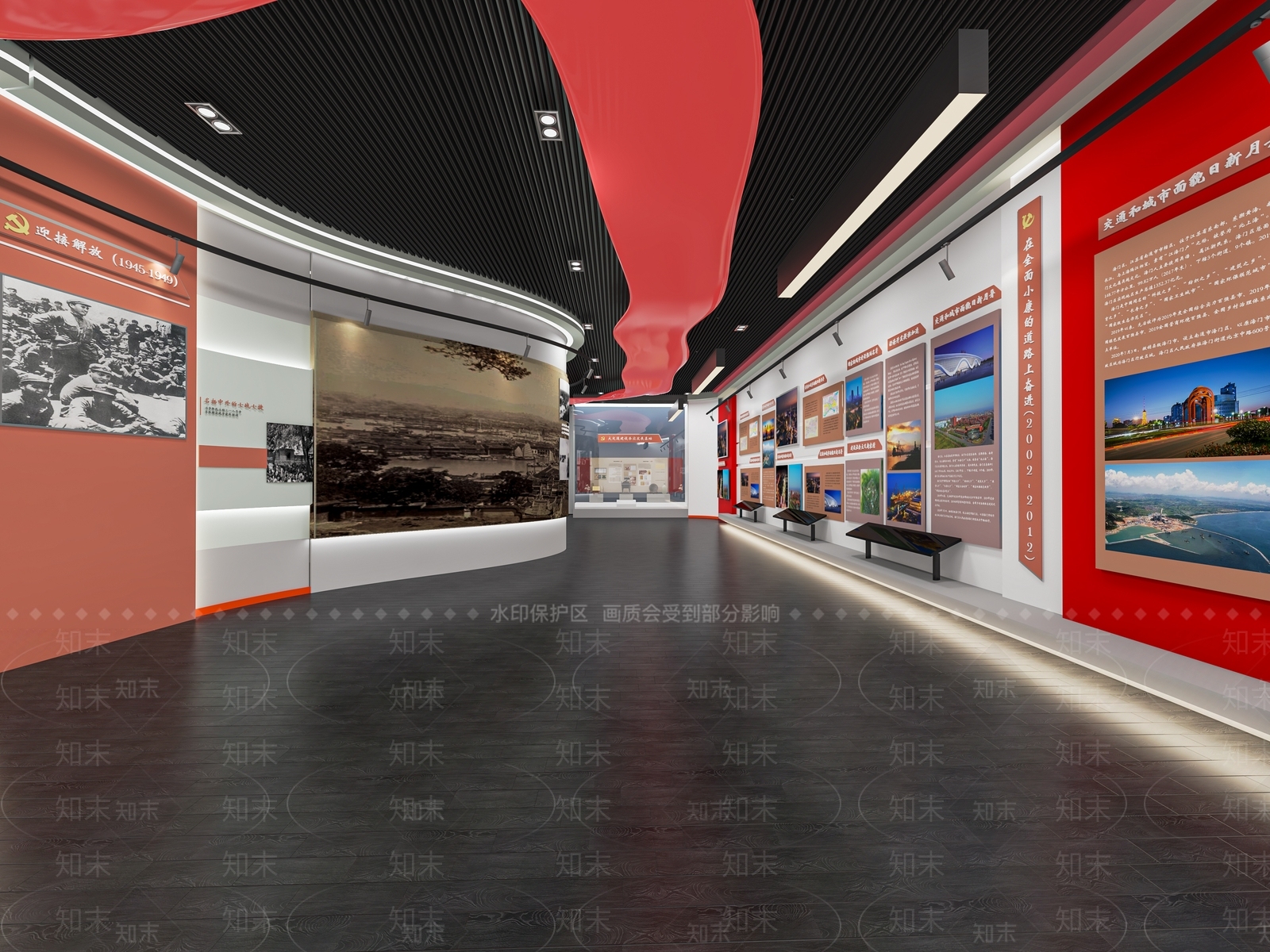 现代党建展厅SU模型下载【ID:1121602672】