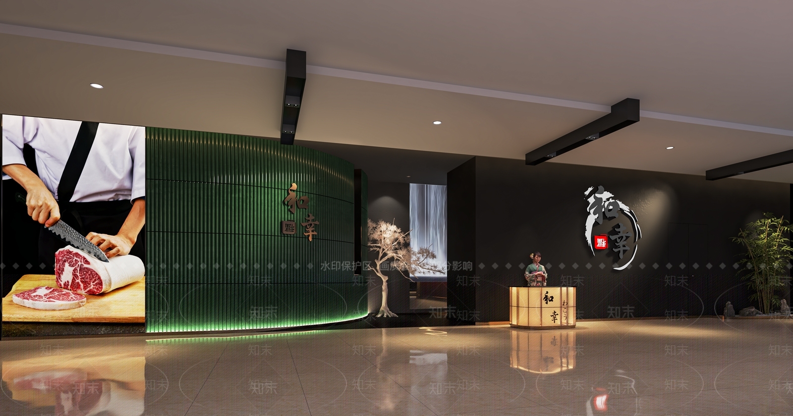 日式料理店SU模型下载【ID:1121603204】