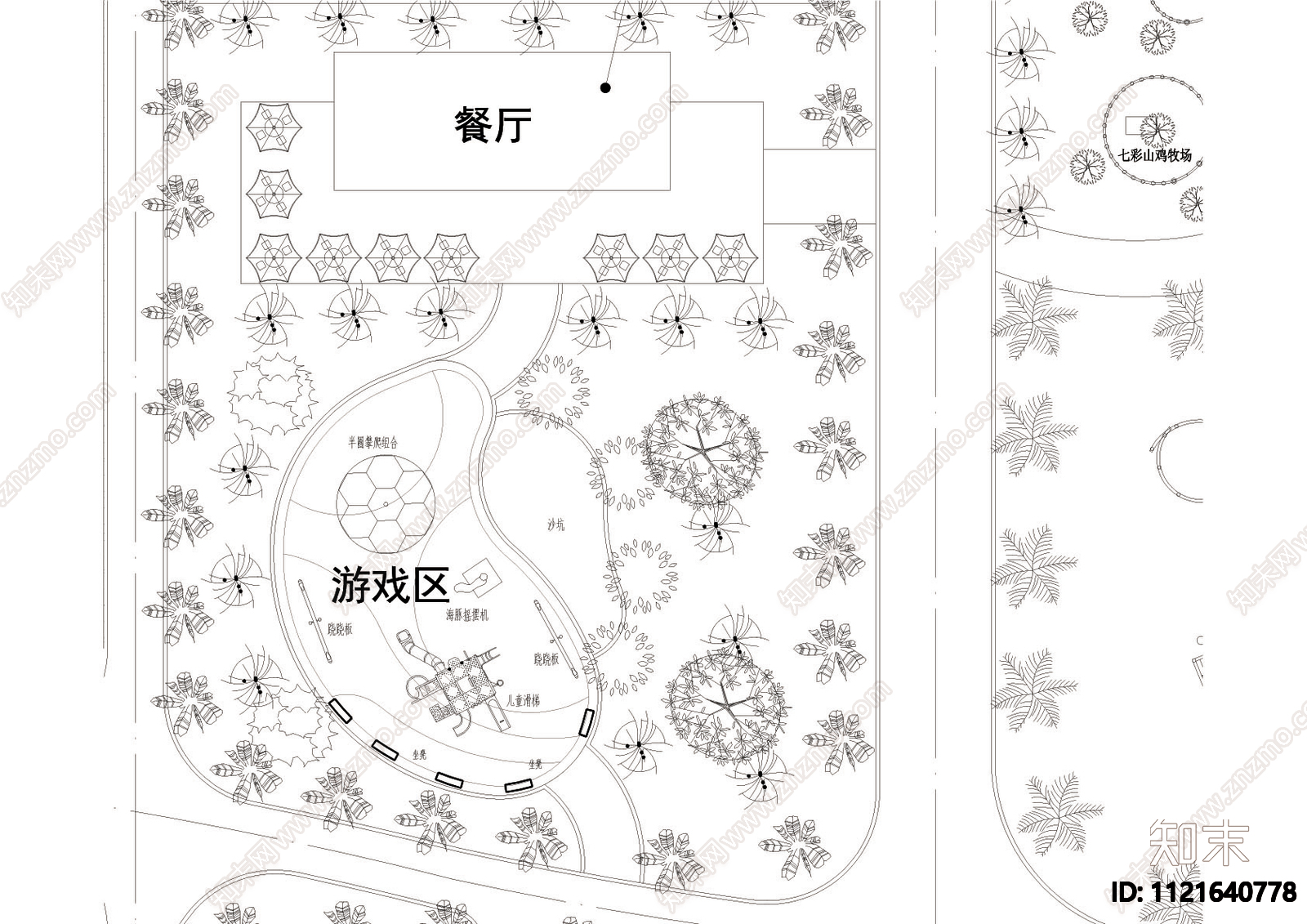 亲子农场规划平面图施工图下载【ID:1121640778】