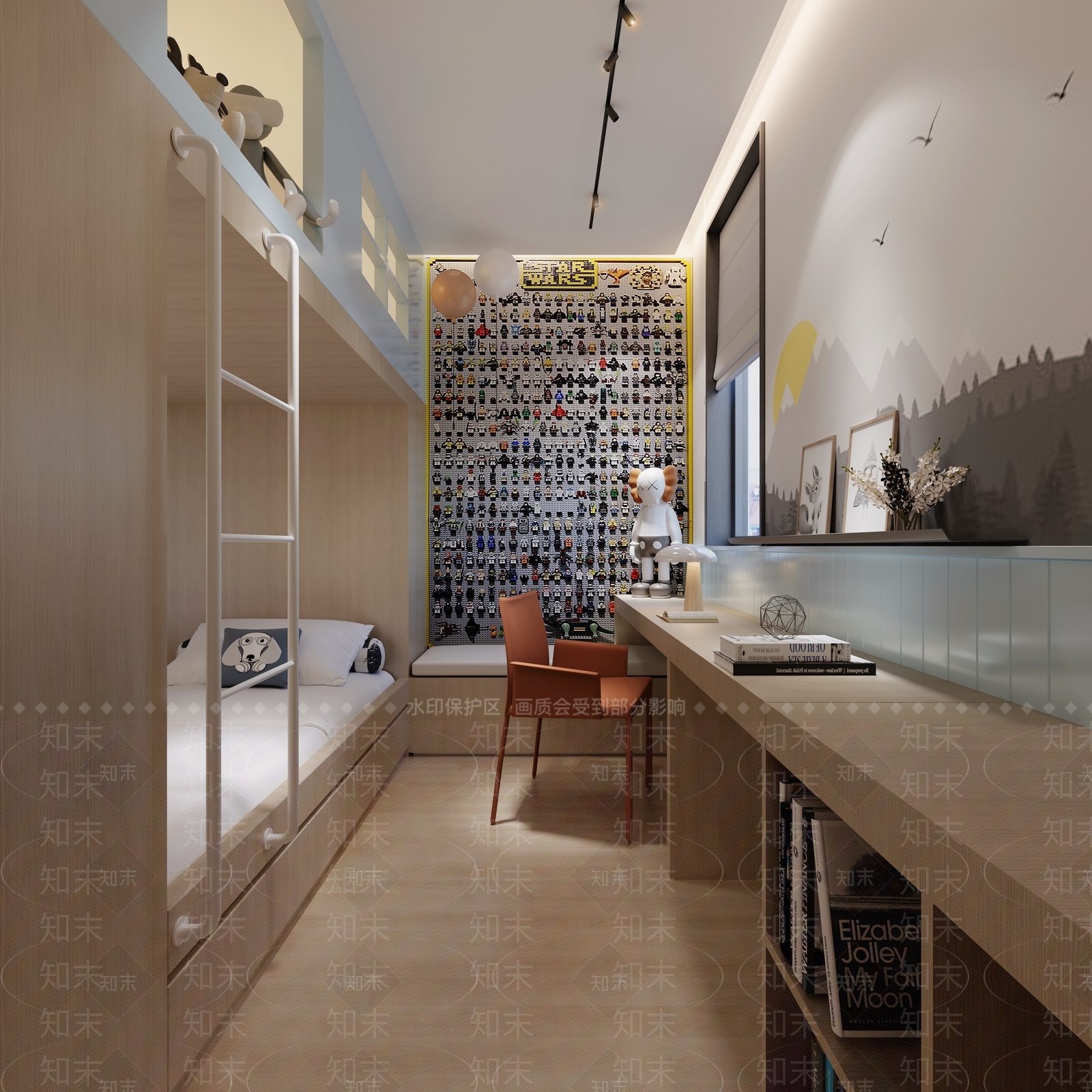 现代儿童房间3D模型下载【ID:1121642315】