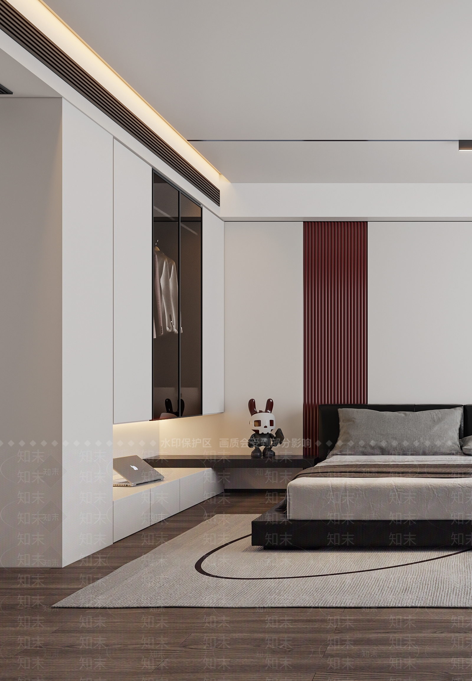 现代简约卧室CG模型下载【ID:1121643000】_知末3d模型网