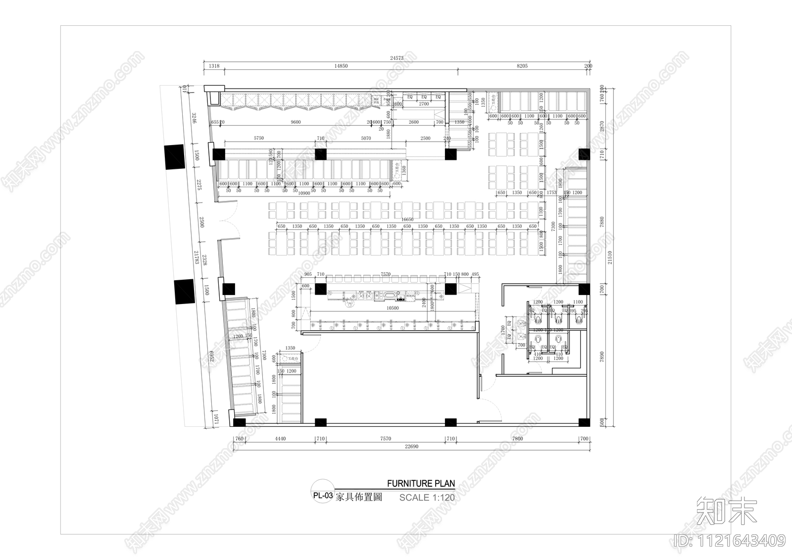 工业风酒吧清吧室内设计施工图cad施工图下载【ID:1121643409】