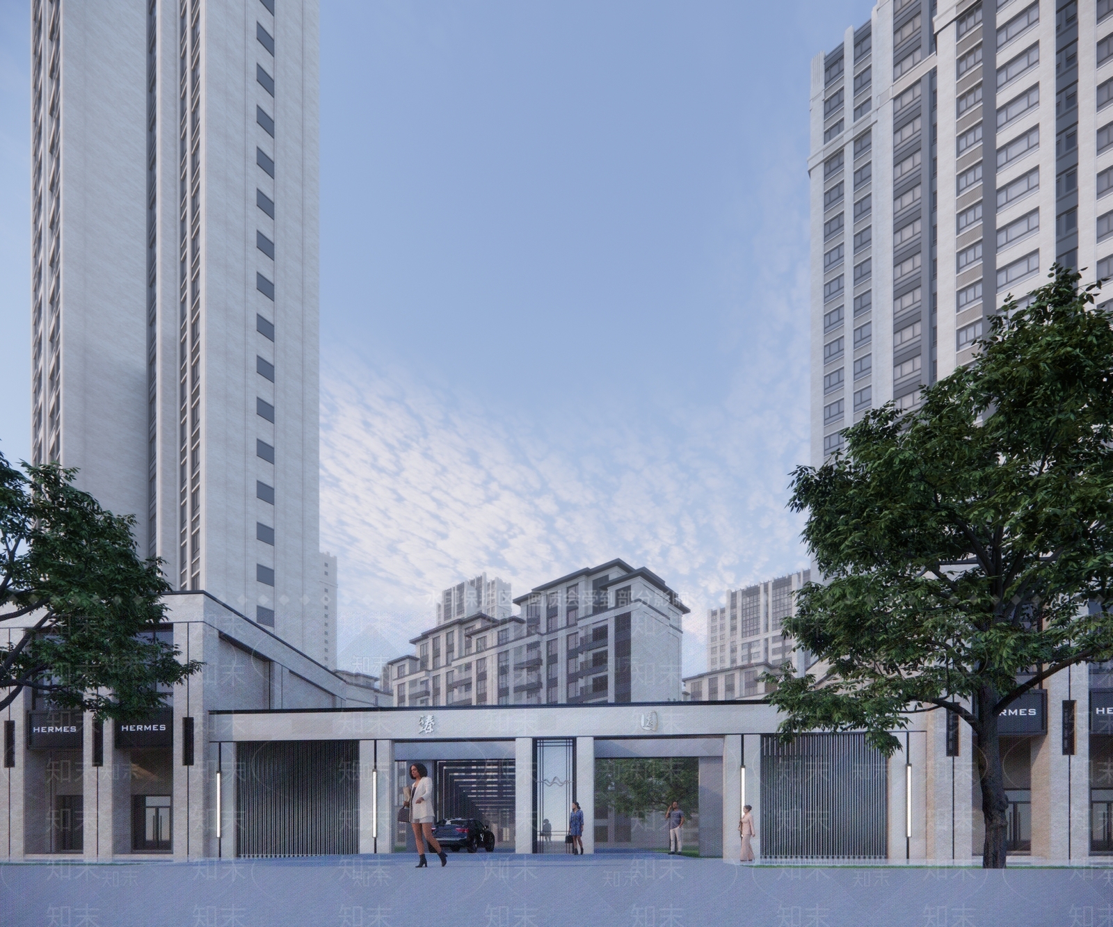 古典小区入口大门SU模型下载【ID:1121652500】