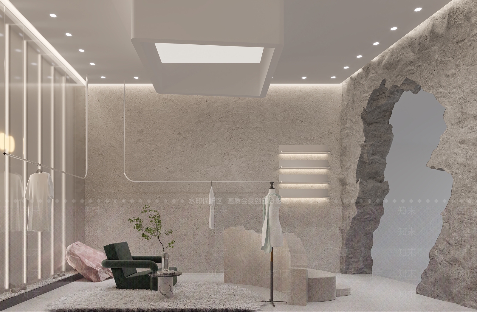 侘寂服装店3D模型下载【ID:1121679025】