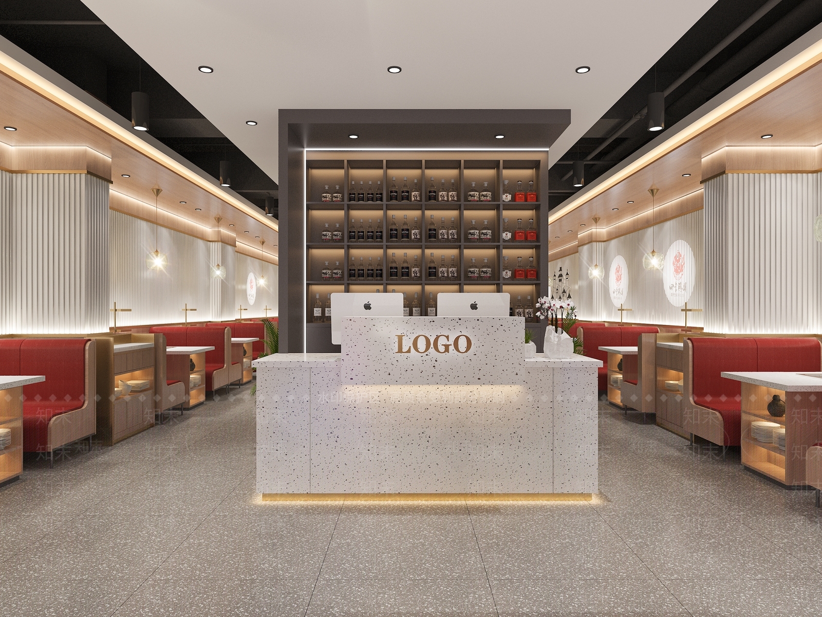 现代火锅店3D模型下载【ID:1121682528】_知末3d模型网
