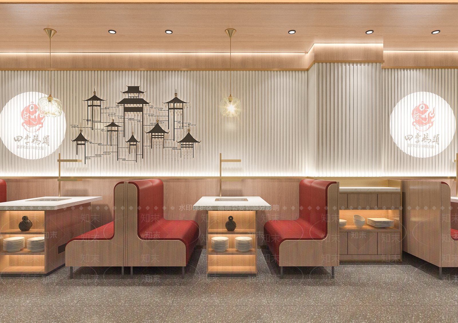 现代火锅店3D模型下载【ID:1121682528】_知末3d模型网