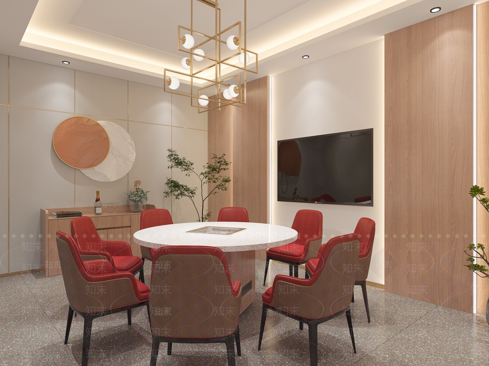 现代火锅店3D模型下载【ID:1121682528】