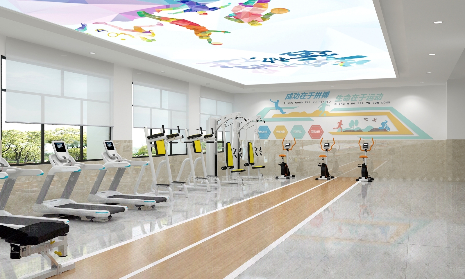 现代健身房3D模型下载【ID:1121691162】