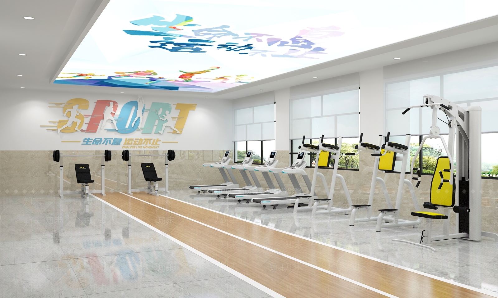 现代健身房3D模型下载【ID:1121691162】