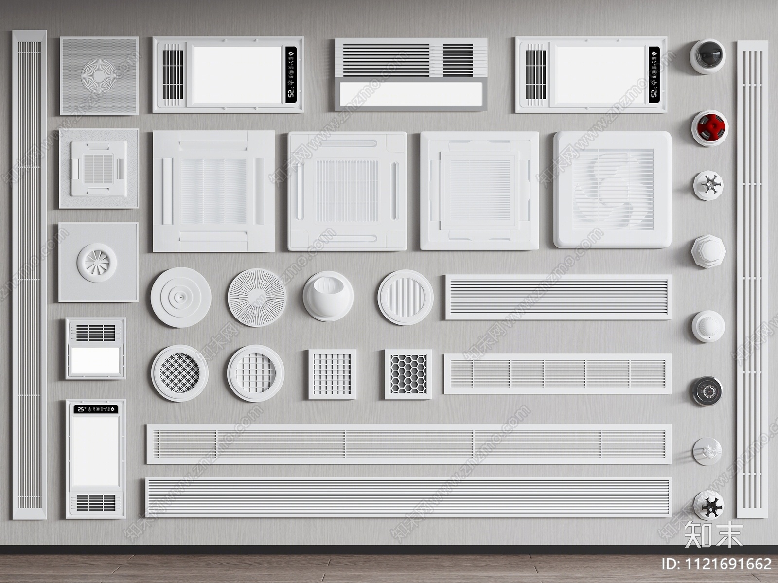 空调出风口3D模型下载【ID:1121691662】