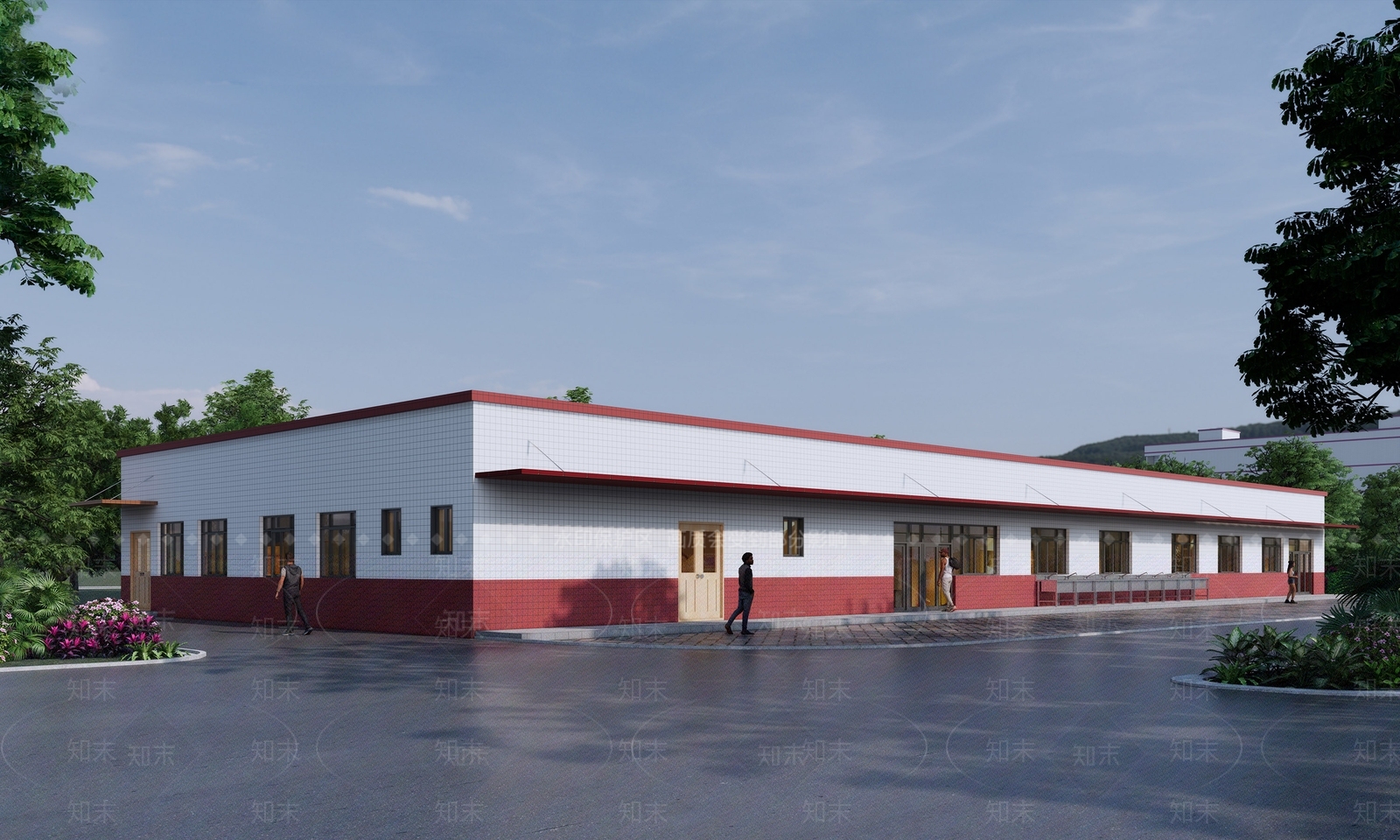 现代食堂SU模型下载【ID:1123434213】