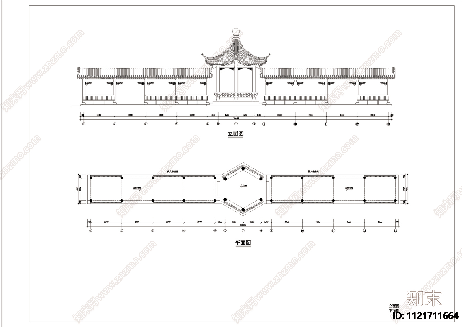 亭子CAD施工详图施工图下载【ID:1121711664】