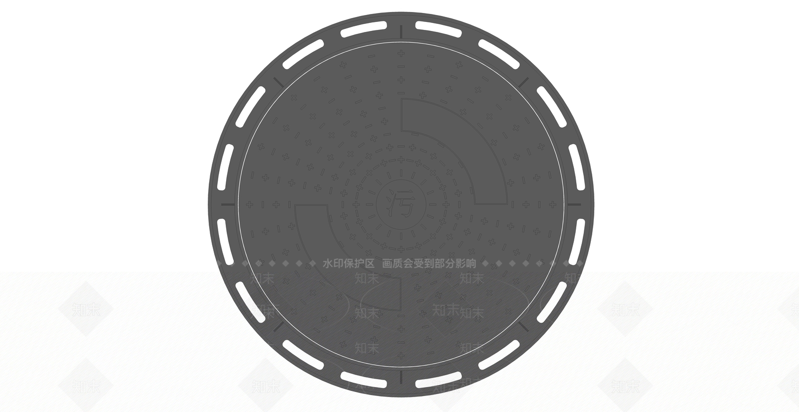 现代井盖SU模型下载【ID:1121719686】
