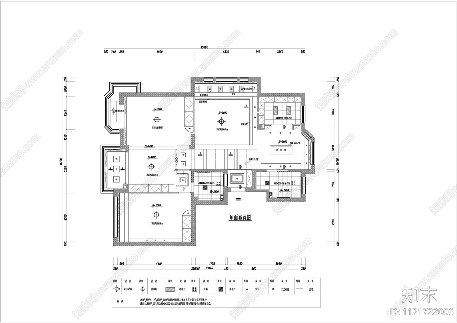 现代简约cad施工图下载【ID:1121722006】